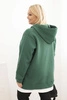 Women's Plus Size insulated hoodie with a V-neck dark green