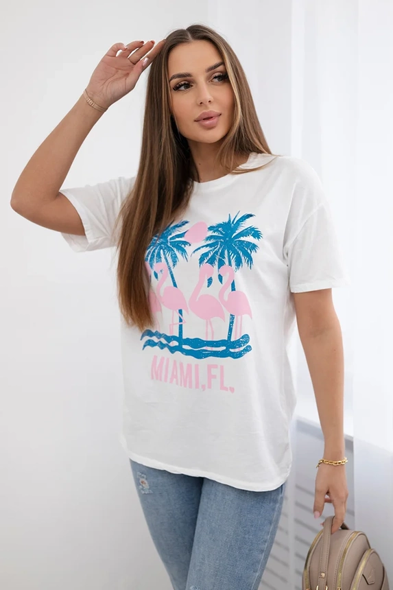 Halenka z rubané bavlny Miami bílý