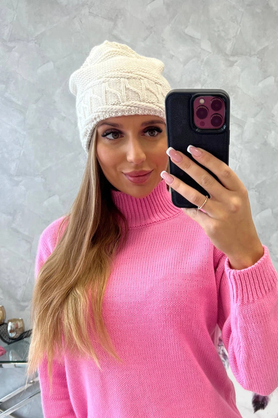 Dámská čepice Aniela K338 ecru