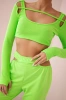 Set with a top blouse green neon