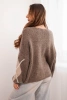 Women's button-up diamond-pattern sweater with fango wool