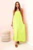 Langes trägerloses Kleid Neongrün