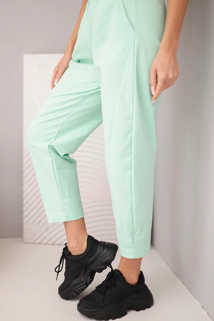 Summer Punto pants with pockets mint
