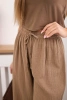 Muslin pants with a wide leg camel