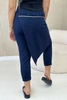 Punto Milano Winterhose mit dekorativem Reißverschluss marineblau