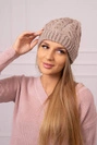 Women's cap Kalina K362 dark beige