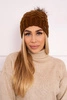 Cap with fleece Daria K217 light brown