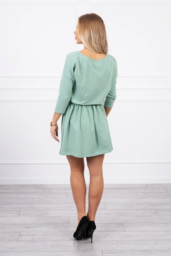 Kleid mit Paillettentasche dunkel mint