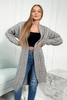 Sweater with cable knit gray