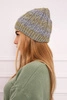 Cap with fleece Melisa K241 gray+olive