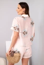 Women's set: short-sleeved shirt and embroidered skort powder pink