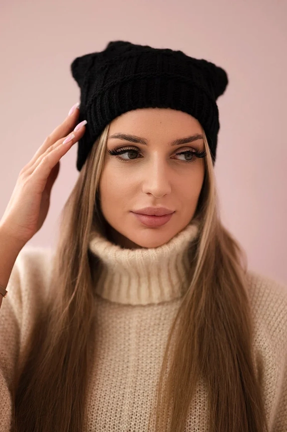 Cap with fleece Marta K231 black