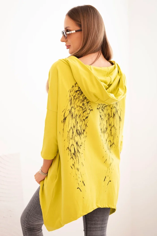 Sweatshirt mit Kiwi-Flügel-Print