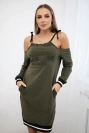 "Tres Chic" chaki spalvos suknelė