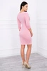 Dress fitted with a cut under the bust powdered pink