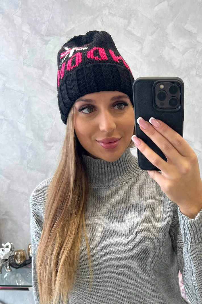 Dámska čiapka London K385 čierna
