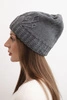 Women's winter wool cap with decorative embossing K474 graphite