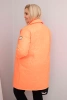 Damenjacke Plus Size gepolstert mit dekorativen Knöpfen und Kragen neonorange