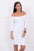 Dress fitted - ribbed white