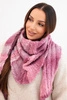 Women's soft and warm wool scarf in colorful stripes KN19 dark pink