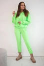 Sweatshirt set with a hood green