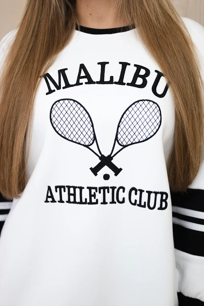 Zateplená mikina Malibu bílá+černá