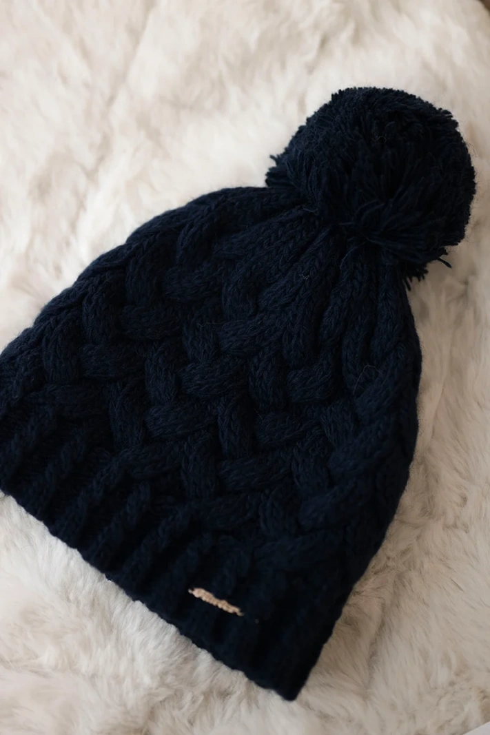 Čapica s fleece Waleria K307 námornícka modrá