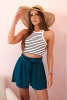 Shorts with viscose tied at the waist nautical