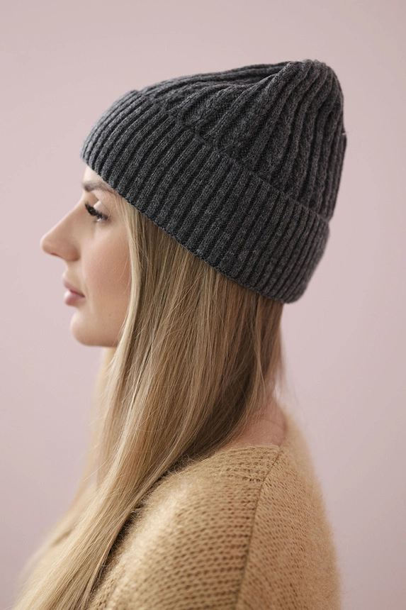 Dünne Kappe Grace K211 Graphit