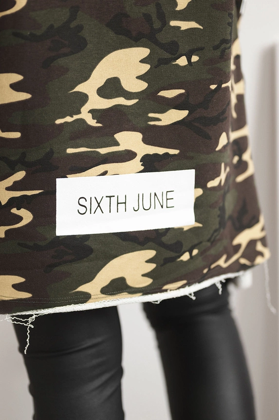 Coatee with subtitles khaki+beige