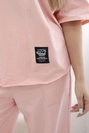 Cotton set blouse + trousers peach