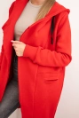 Insulated cape with a hood red