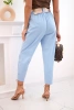 Summer Punto trousers with leg closure blue