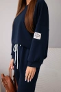 Women's butter set sweatshirt + pants navy blue