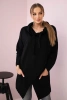 Tunic with envelope front Oversize black