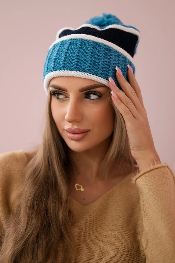 Kinga Damenmütze K297 türkis+grün