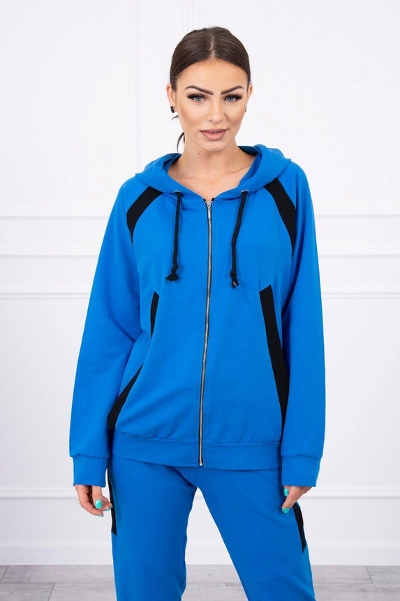 Gestreiftes Sport-Set kornblumenblau