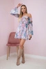 Off-the-shoulder floral dress purple