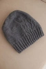 Women's winter wool cap with decorative embossing K474 graphite