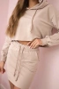 Set of sweatshirts with a skirt beige