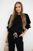 Viskose-Set Sweatshirt + Hose schwarz