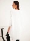 Sweter damski Plus Size z dekoltem V ecru