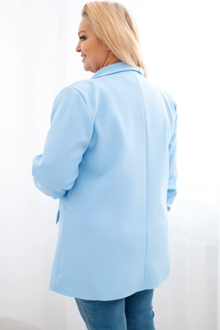 Elegante Damenjacke Plus Size blau