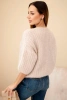 Women's mohair sweater with short sleeves beige