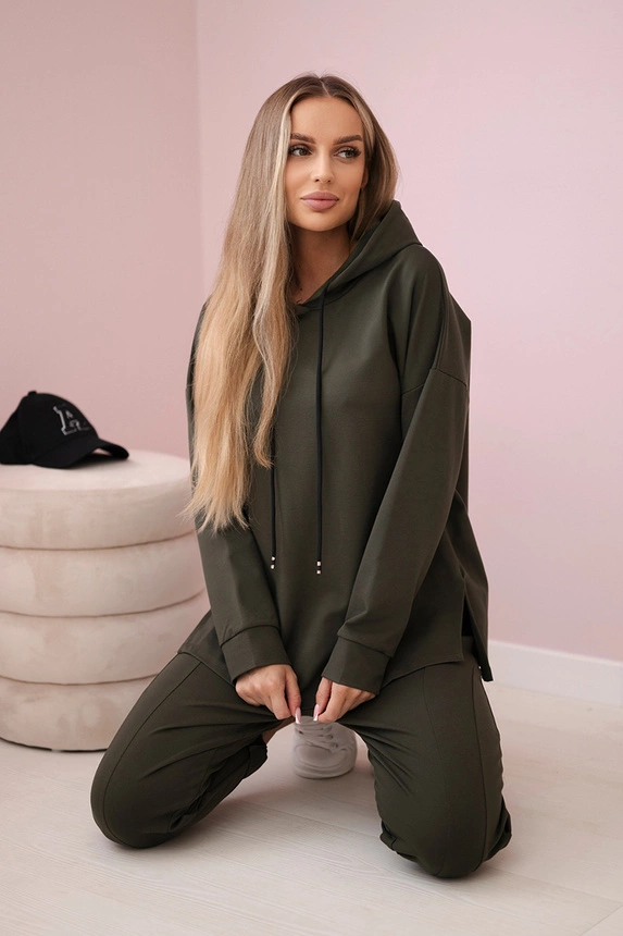 Set Punto Milano Winter hoodie + Hose khaki