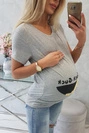 Schwangerschaftsbluse Guck grau