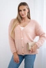 Button-Down-Pullover puderrosa