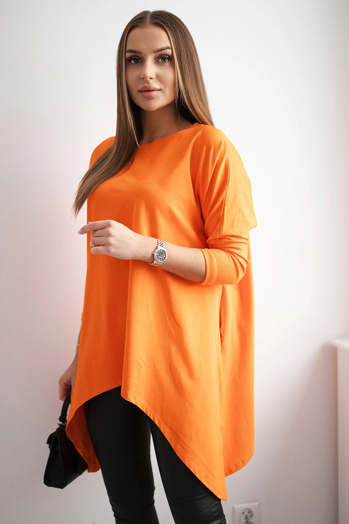 Bluse in Übergröße orange