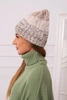 Čapica s fleece Dolores K303 hnedá+svetlo béžová+tmavo béžová