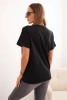 Women's cotton blouse in a classic cut black